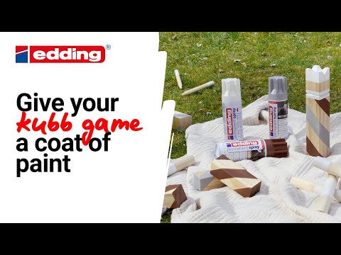 DIY kubb set with the edding permanent spray
