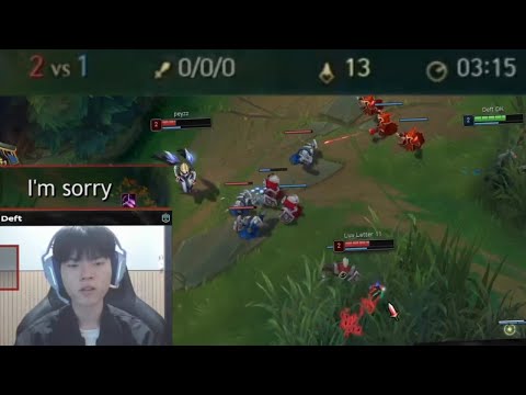 Deft Casual 0/0 1v2 - Best of LoL Stream Highlights (Translated)