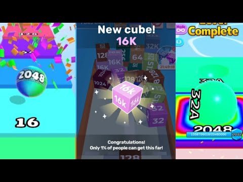 only 1% can Achieve this goal: Chain Cube 2048 3D vs Ball Merge 2048 vs Ball Run 2048 Merge Number