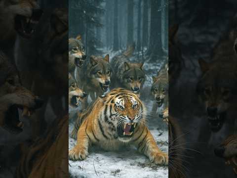 How Many Wolves Would It Take To Kill a Siberian Tiger? #wolves #tiger