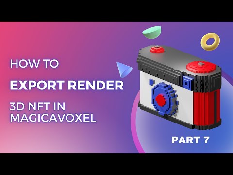 How to export render 3d NFT in magicavoxel | High Resolution NFT Export