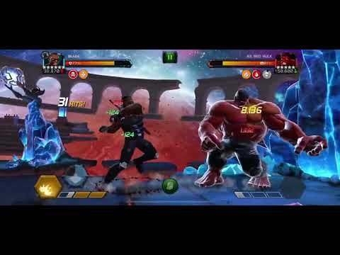 MCOC Rank 4 Blade beats LOL Red Hulk in 1:21 (Fastest Blade Solo OLD)
