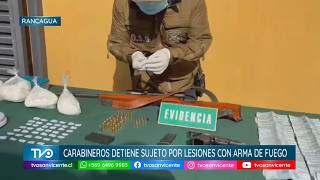 En Rancagua, OS9 detiene a sujeto por lesiones con arma de fuego e incauta armas y 3 kilos de droga