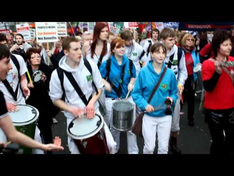 A Batida da Rua, Hexham meets oya batucada March against cuts London