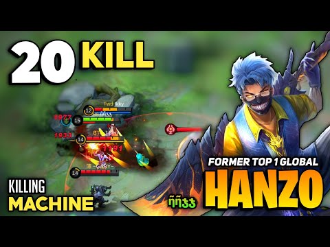 20 KILL! Hanzo Killing Machine [ Former Top 1 Global Hanzo Best Build 2021] By ῆῆჯჯ - Mobile Legends