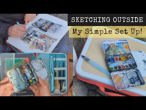 My SIMPLE Plein Air Urban Sketching BAG, SUPPLIES and KIT - What I Need to Sketch Outside