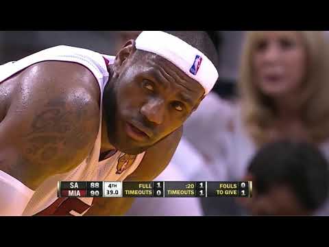 Tim Duncan Gets Angry After Missing Shot & LeBron James Responds With Dagger To Win NBA Championship