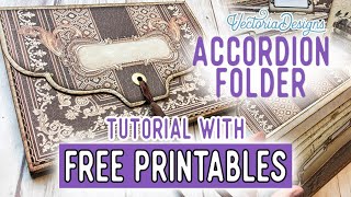 Accordion Folder Tutorial + All the Printables for Free | Forgotten Library Theme