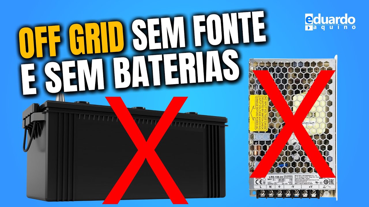 Só com Placa Solar Sem BATERIAS e sem FONTE, esta Energia Solar Off Grid é TOP