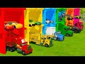 TRANSPORTING POLICE CARS HOT WHEELS CARS WITH BIG TRUCKS Farming Simulator 22