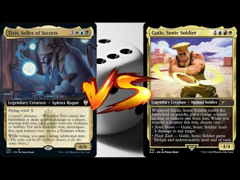 Tivit VS Guile Street Fighter !! - MTG EDH Duel Commander Cartes Magic
