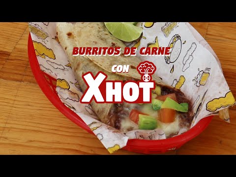 Receta de burrito de carne con salsa XHOT