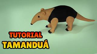 🔴 FAÇA uma TAMANDUÁ - Tutorial Fácil Biscuit, Pasta Americana, Clay ou Plastilina - DIY