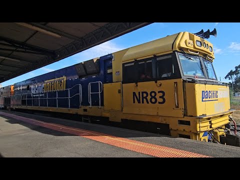 7XM4 PN Steelie/Intermodal (NR83, NR30), Spencer Jnc to Melbourne, 1055, 30/3/25, Horsham VIC