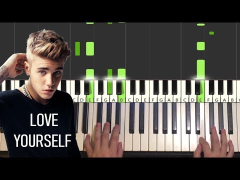Justin Bieber - Love Yourself (Piano Tutorial Lesson)