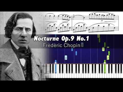 Chopin - Nocturne in Bb Minor, Op. 9, No. 1 - Piano Tutorial with Sheet Music