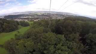 preview picture of video 'Cable car (Seilbahn) from Felsenegg to Adliswil'