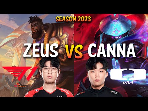 T1 Zeus vs DK Canna - K'SANTE vs JAX Top - KR Ranked
