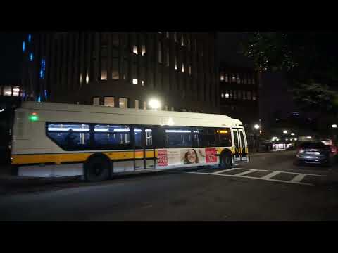 MBTA Bus: Harvard bound XDE40 1829 Rt.1 leaving Nubian Sq