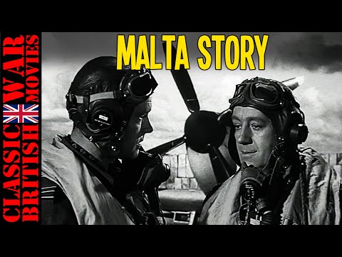 MALTA STORY.  1953 - WW2 Full Movie - Malta Siege - Civilians at War - Drama - RAF - Reconnaissance