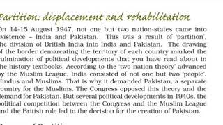 CLASS XII/ POLITICAL SCIENCE/ BOOK B /CHAPTER 1/PARTITIONED: DISPLACEMENT AND REHABILITATION
