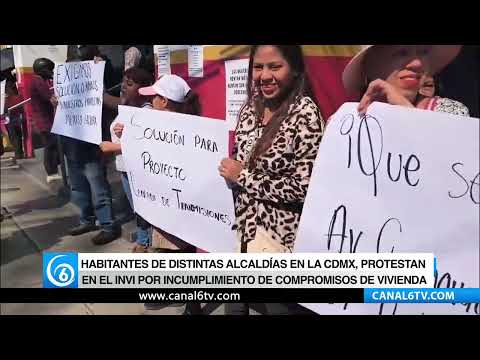 Video: Habitantes de distintas alcaldías en CDMX, protestan en el INVI por incumplimiento de compromisos