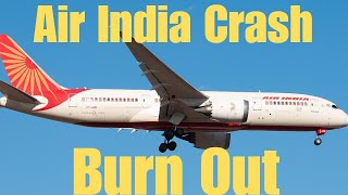 Acidente da Air India - Queimadura