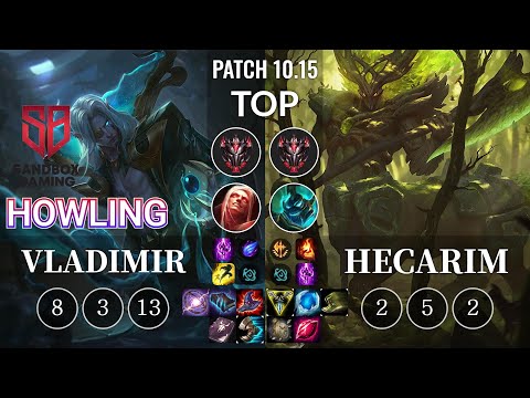 SB Howling Vladimir vs Hecarim Top - KR Patch 10.15