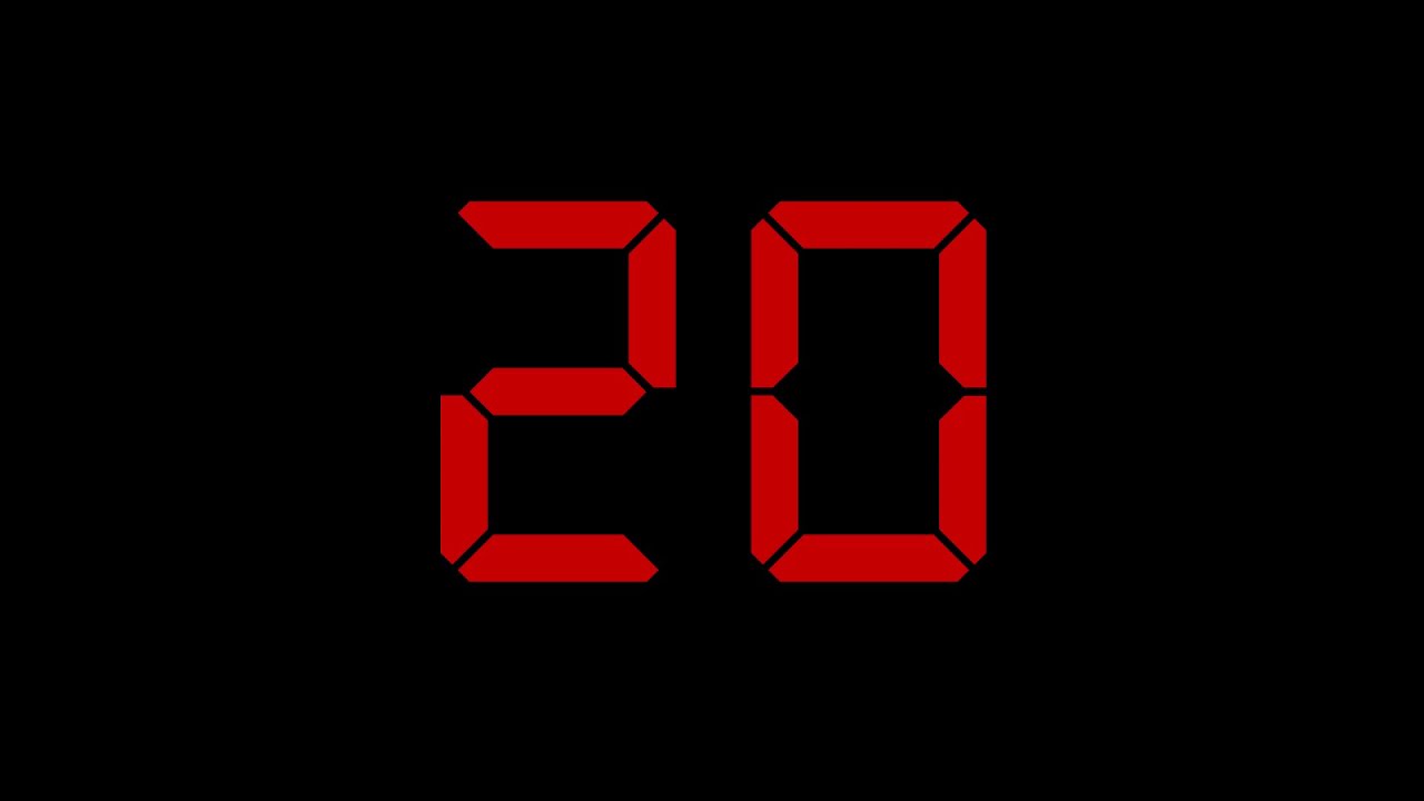 20 Second Ticking Countdown Timer With Alarm