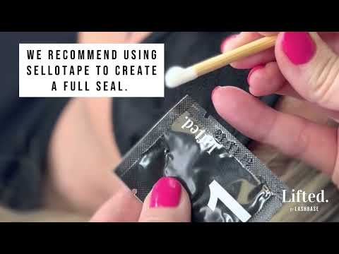 Tip for opening and storing your Lifted  by LashBase Lash Lift sachet