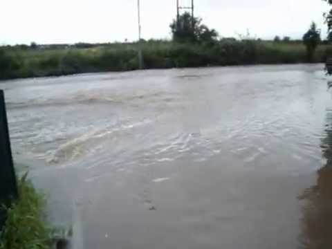 Serious Flooding Manor Lane Hawarden Flintshire Wales 24.9.12