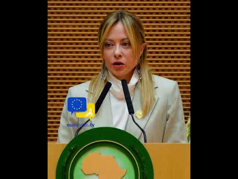 Video Thumbnail: A Trust We Will Not Disappoint 🇮🇹🌍 | Giorgia Meloni Addresses the African Union Assembly