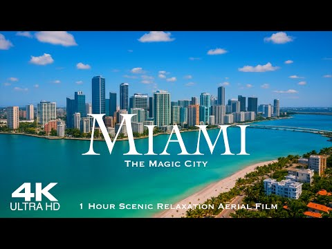 [4K] MIAMI 2026 🇺🇸 1 Hour Drone Aerial Relaxation Film | Florida FL USA United States GTA VI 6
