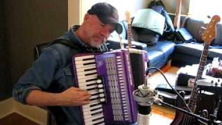 Phil Madeira recording accordion on Chanel Campbell's CD.