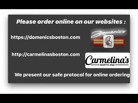 Takeout at Domenic's and Carmelina's During COVID Lockdown in Boston