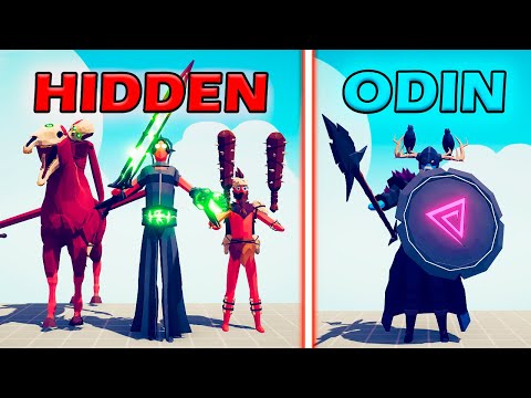 NEW HIDDEN UNITS vs ODIN TEAM - Totally Accurate Battle Simulator | TABS