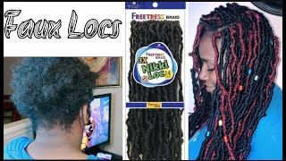 30 minutes! 😱 Crochet Faux Locs + versatile braid pattern | Freetress Nikki Locs | soft locs