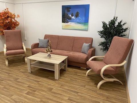 LAOSA sestava pohovka + křesla 3R+1+1, šedá/tmavě šedá