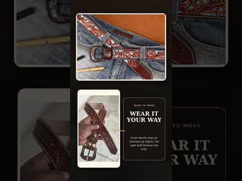 Western belt cowboy belt video 8