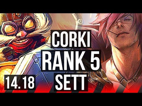 CORKI vs SETT (TOP) | Rank 1 Corki, Rank 5 | BR Challenger | 14.18