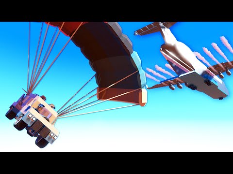 Air-Dropping a Car from a Cargo Plane with a Parachute Mod!