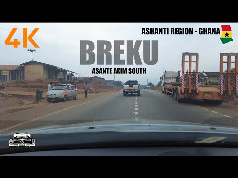 Breku Drive in the Asante Akyem South Ashanti Region of Ghana 4K
