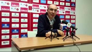 preview picture of video 'A2 Gold. Basket Veroli - Novipiù Casale Monferrato 61-65. Sala stampa coach D'Arcangeli (16/11/2014)'