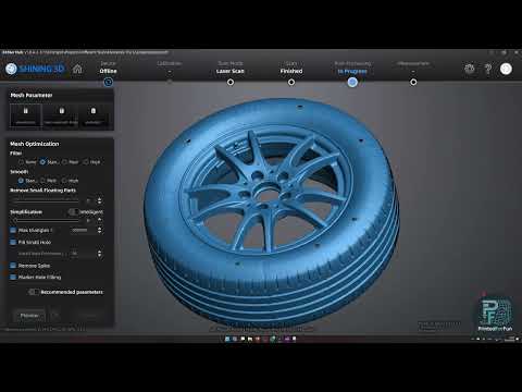 Einstar Rockit Post-Processing Workflow: Scanning a Tire