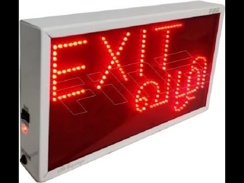 Fine LED Exit Sign 3016 with Battery Backup