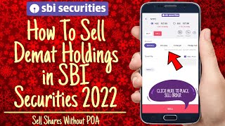 How To Sell Demat Holdings in SBI Securities 2022 | Sell Shares Without POA 2022 | NSDL MPIN & OTP