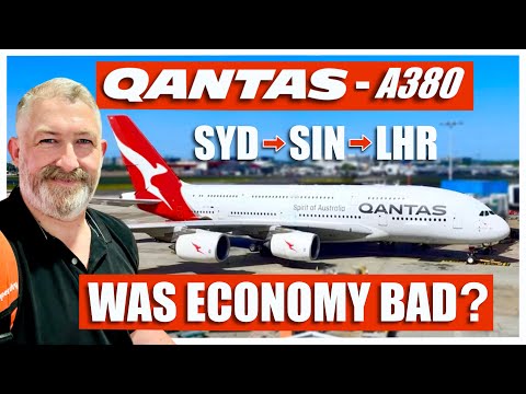 QANTAS A380 Economy Class | Sydney to London via Singapore QF1 | Australia Travel Day Vlog review