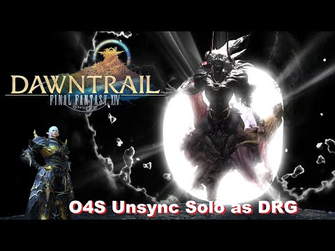 Final Fantasy XIV Dawntrail - Gameplay Deltascape v4 Savage (O4S) Unsync Solo as DRG