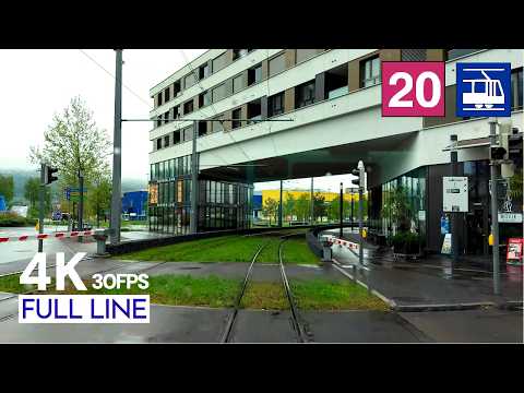 🇨🇭 Cab Ride Zurich Tram Line 20 Driver's View | Killwangen/Spreitenbach - Altstetten Full Line [4K]