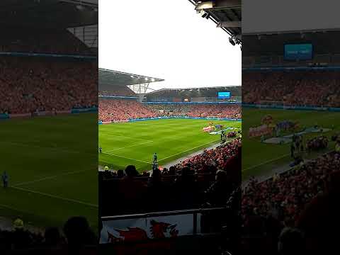 Wales fans again proving to be best in world. Zombie nation, Ukraine and Cymru anthems